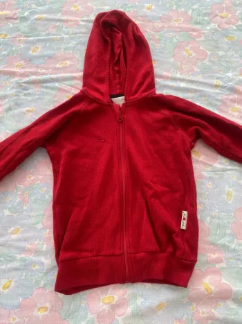 Gilet zip capuche XL cramberry manymonths