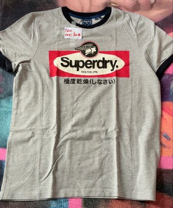 T shirt superdry gris