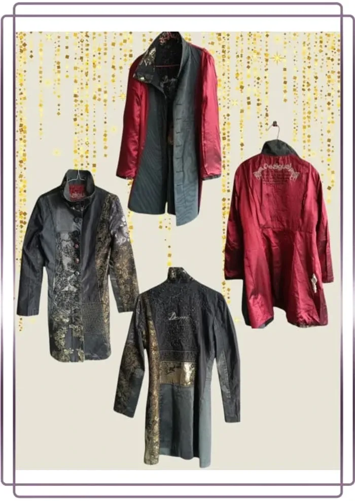 Trench Desigual style casual ,coupe droite cintrée ,col haut - photo numéro 7