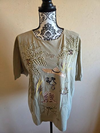 Tee shirt kaki claire femme T : M