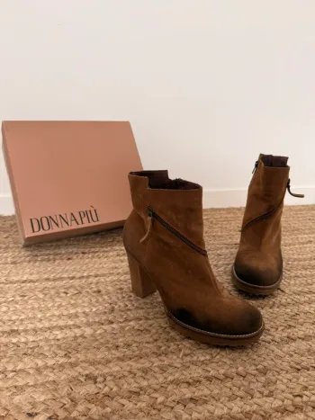 Bottines cuir piel marron boots daim zapatillas Bottes Laarzen Stivaletti Ankle Enkellaarsjes 40