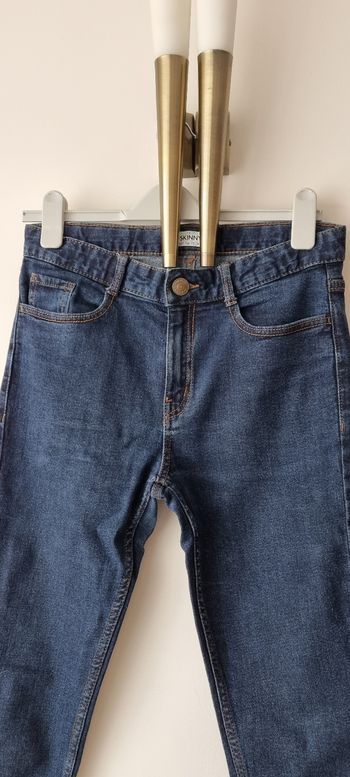 Jean skinny fit taille S ado Kiabi bleu marine 