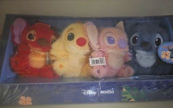 Lot de 4 peluches Leroy, Reuben, Angel et Stitch 