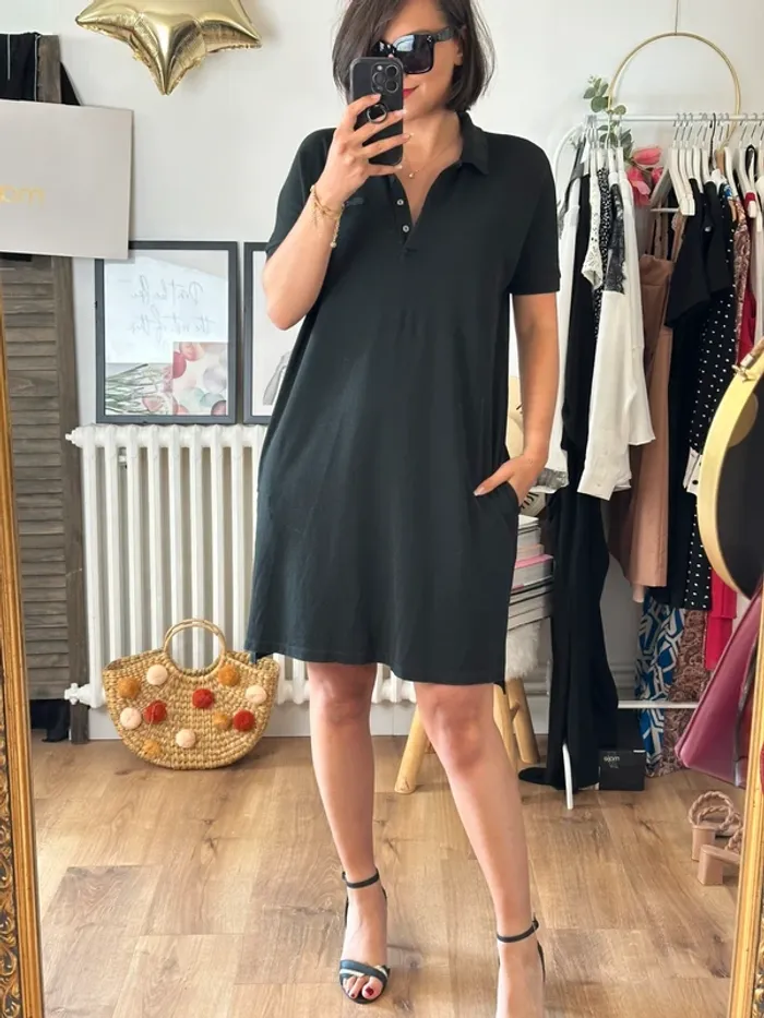 Robe polo Lacoste noire taille 36