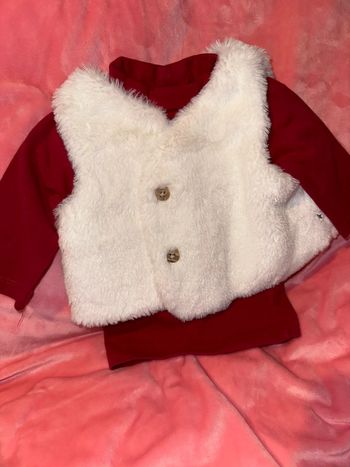 Ensemble sous pull + veste fourrure