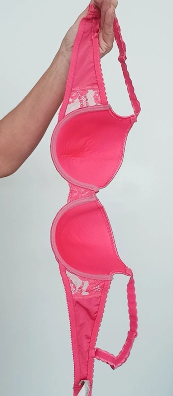 Soutien gorge corail doublé dentelle 90C - photo numéro 4