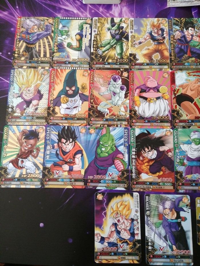 Lot de 74 Cartes Dragon Ball Z Data Carddass Battlers prism rare promo Card DBZ set - photo numéro 2