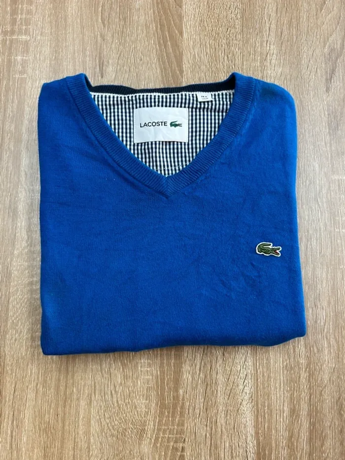 Pull homme Lacoste bleu taille M Fr4 polo manche longue homme sweat homme Lacoste - photo numéro 2