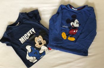 Lot 1 t-shirt manches courtes + 1 manches longues 12 mois