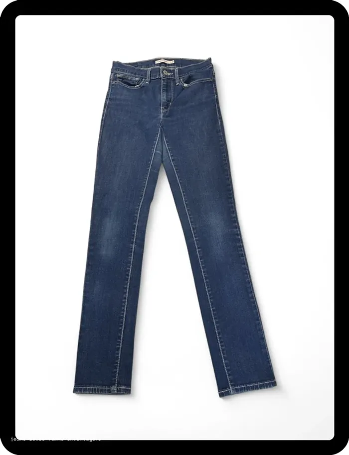 Jean Levi's Femme Slimming Skinny - Marine - Taille W27 L30 - Très Bon État - Léger Défaut - NJ391 - photo numéro 2