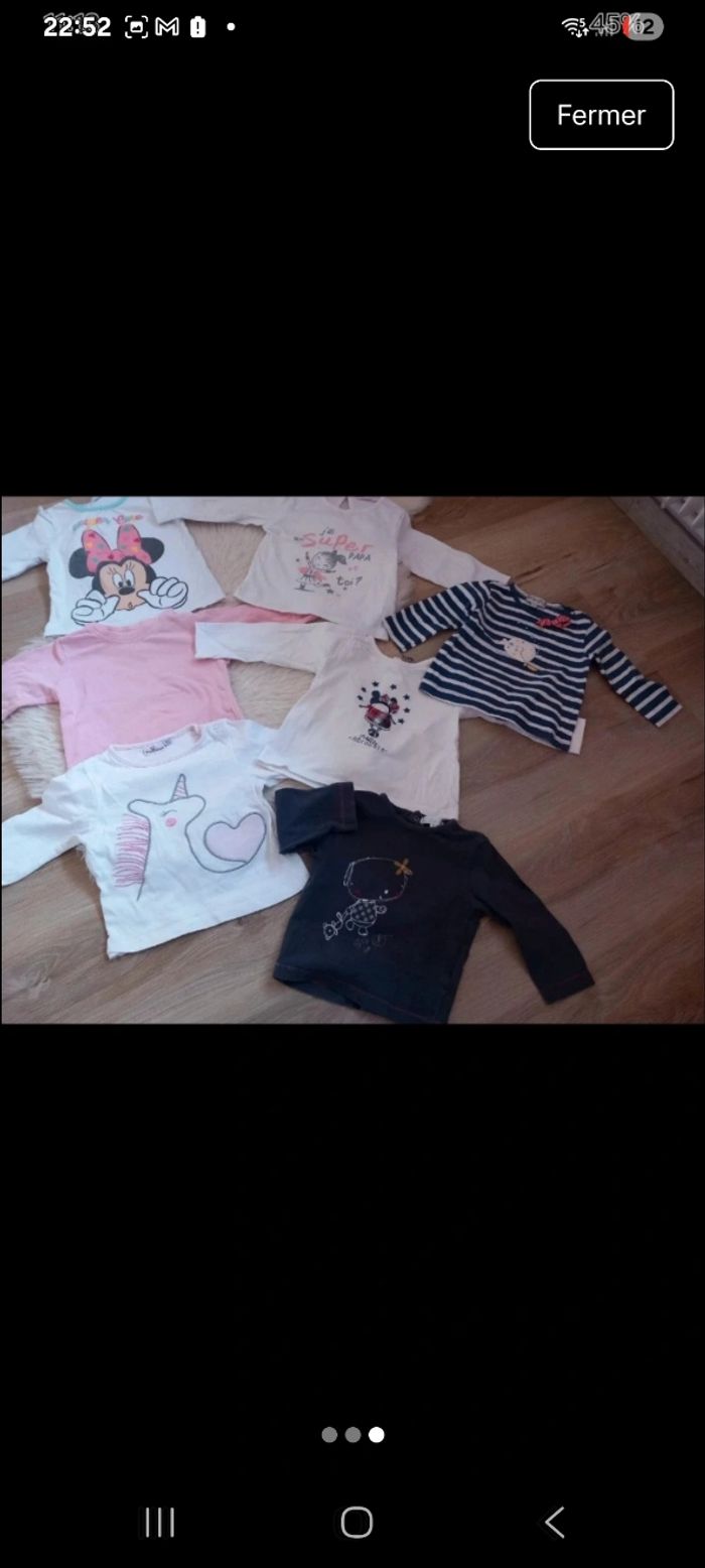 Lots de 7 haut manche longue 12 mois - photo numéro 3