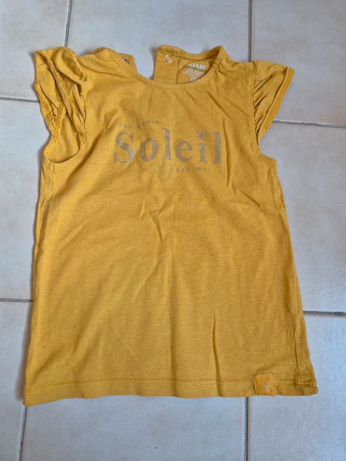 Lot 5 t-shirt manche courte fille 24 mois - photo numéro 3