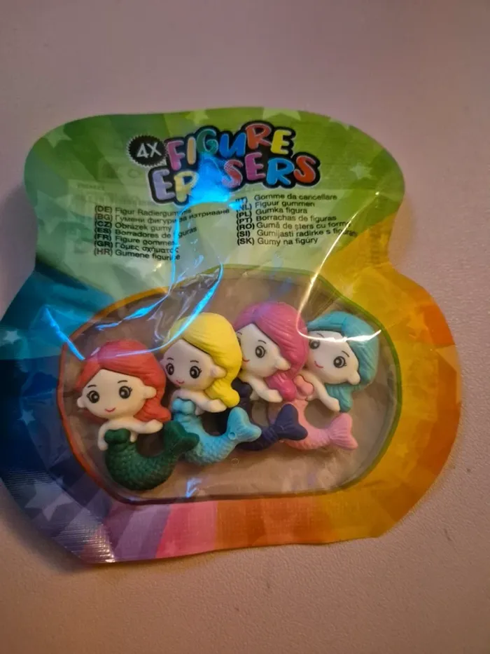 Sachet de 4 gommes sirènes