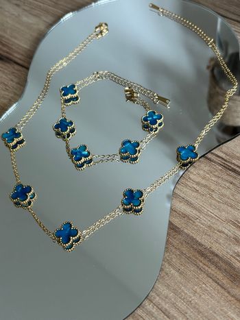 Bijoux Trèfle – Bracelet + Collier – Neufs dans leur emballage