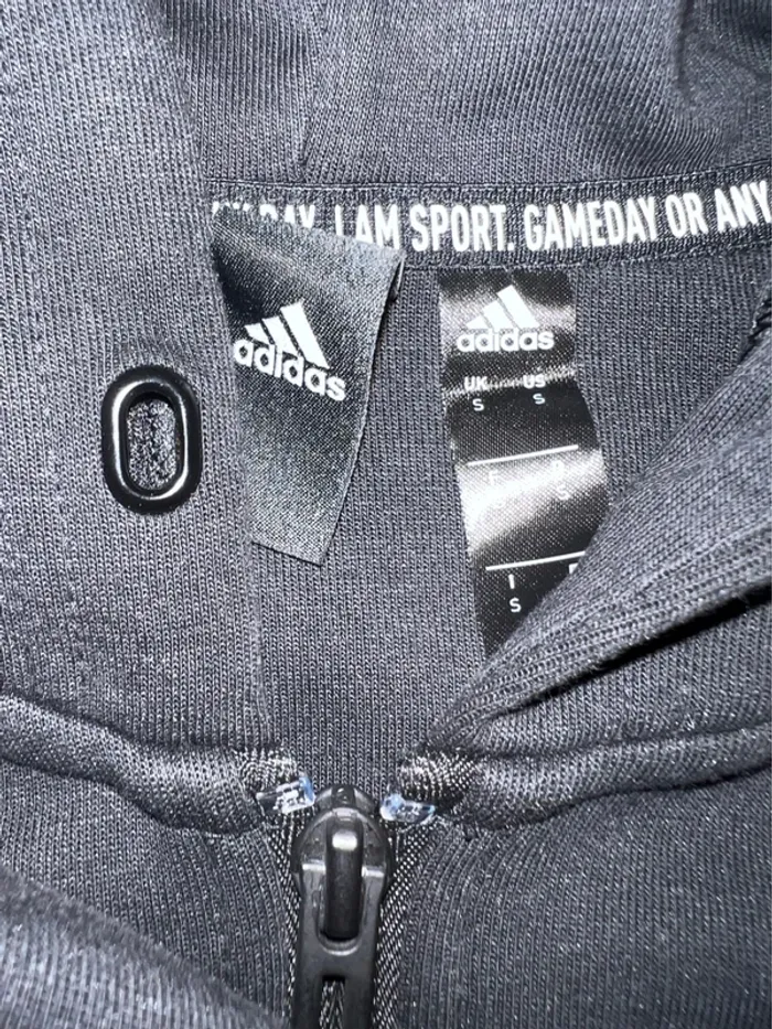 Sweat full zip à capuche adidas noir taille s - photo numéro 5