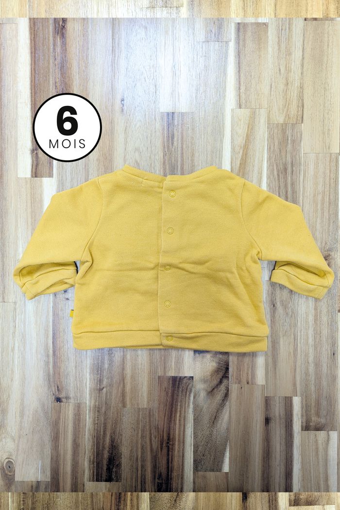 Pull moutarde avec pompom - bébé 6 mois - photo numéro 2