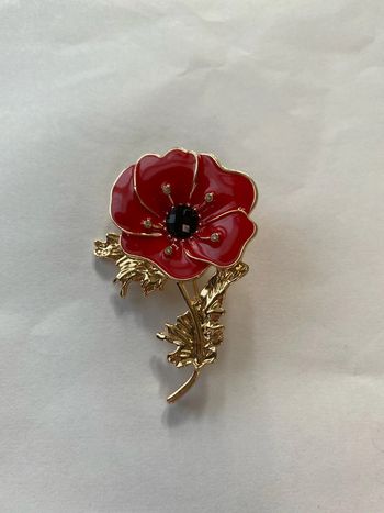 Broche coquelicot