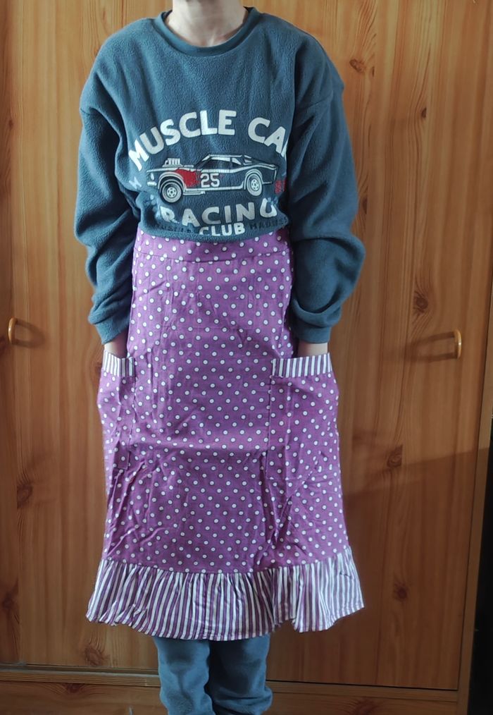 Tablier sans bavette violet