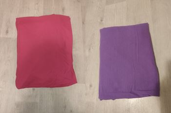 Lot 2 draps housses 140 x 190 cm