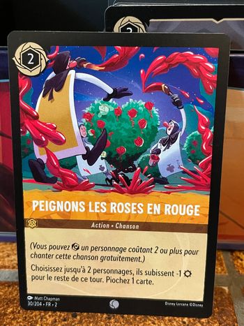 Carte Lorcana - Peignons les roses en rouge - 30/204 - FR - 2