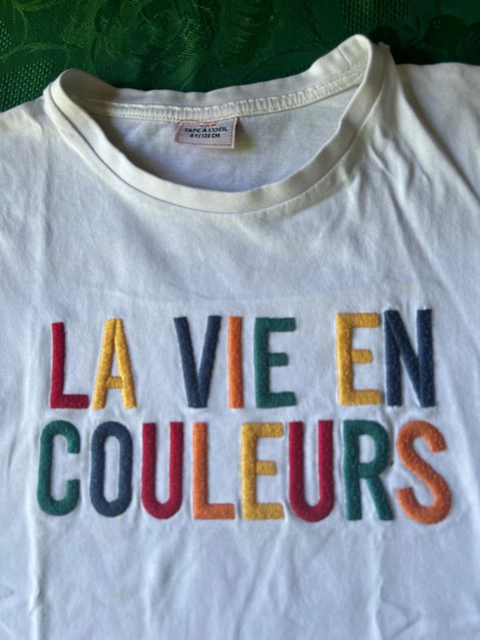 T-shirt blanc 8 ans Tape à l’œil - photo numéro 2