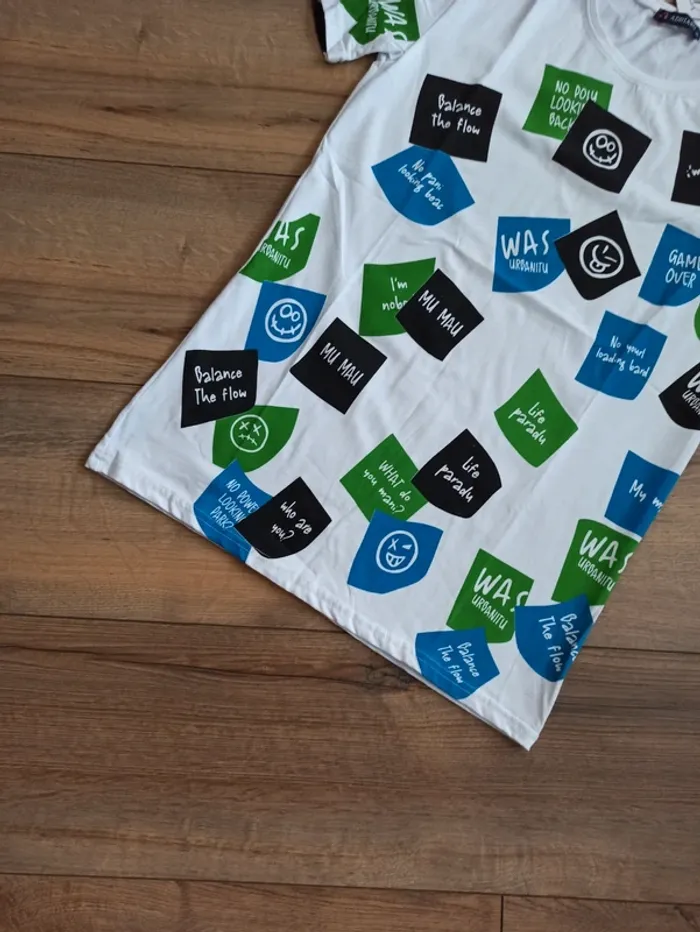 Tee shirt blanc homme manches courtes M - photo numéro 3