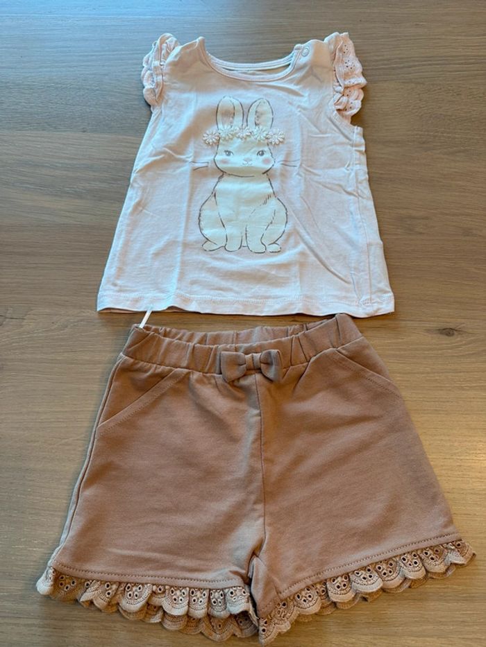 Ensemble short fille 6 mois