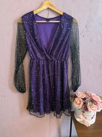 Robe scintillante violette Shein