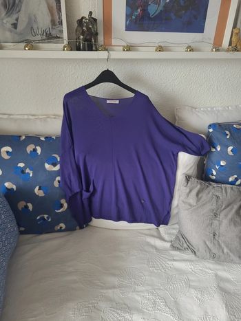 Pull léger chauve-souris violet t.u