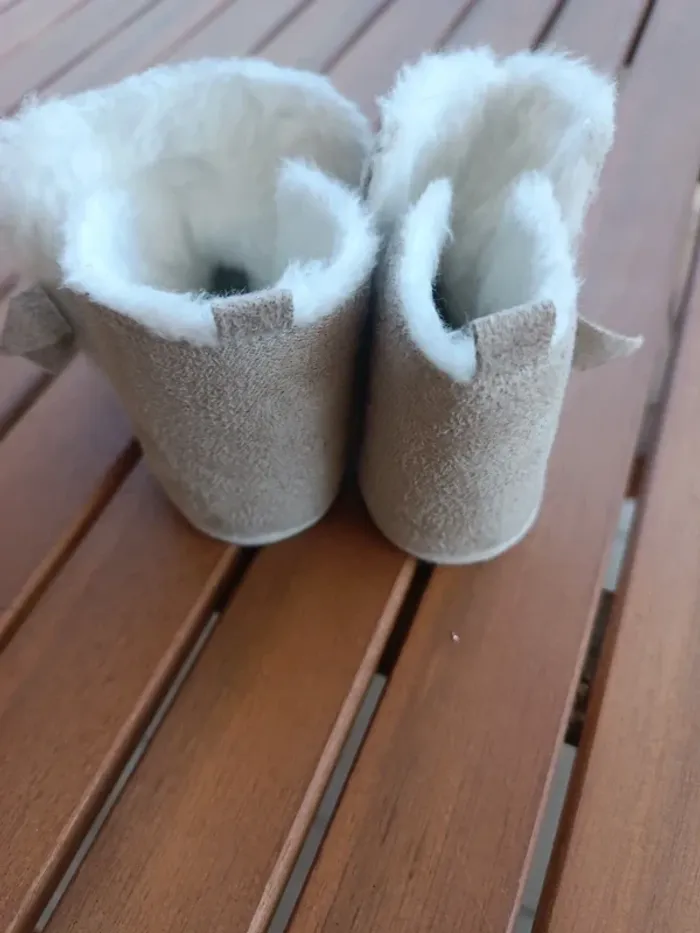 Chaussures fourrées bébé 6-12mois i love mum - photo numéro 3