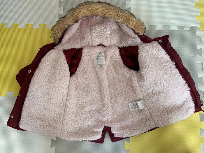 Blouson manteau bordeaux Vertbaudet 12M - photo numéro 3