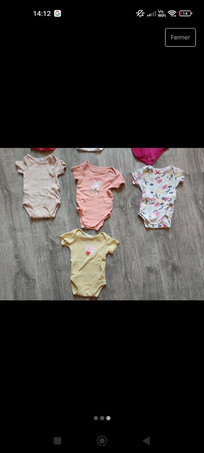 Lot 7 body manche courte 3 mois - photo numéro 3