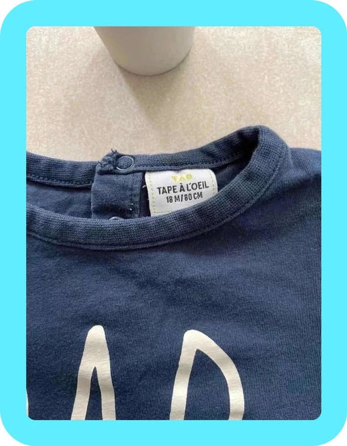 👶 Mignon T-shirt Manches Longues 18 mois Tape à l'œil 👕 - photo numéro 2