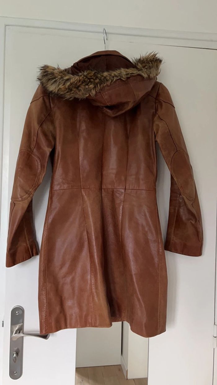 Très jolie manteau veste cuir - photo numéro 2
