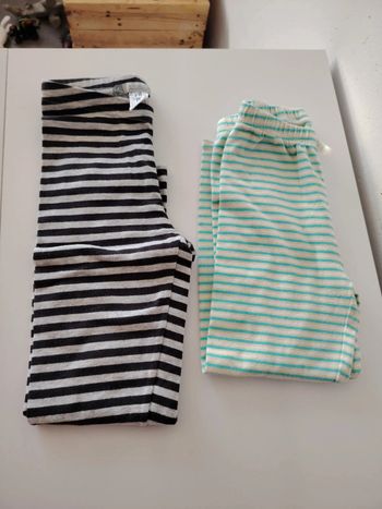 Lot legging rayé 8 ans