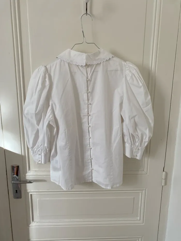 Blouse blanche col Claudine Custommade - photo numéro 8