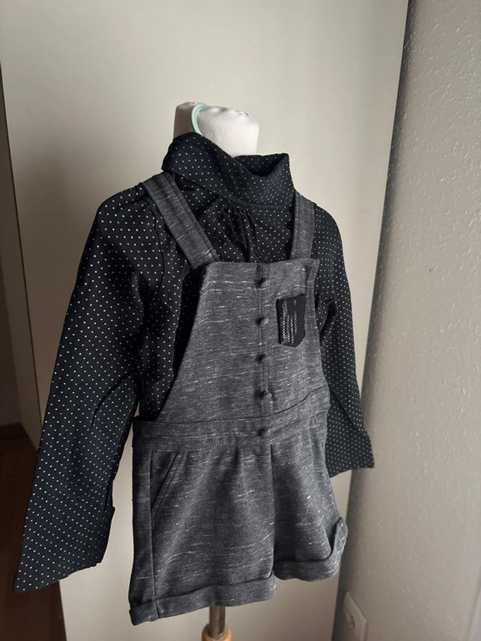 Ensemble salopette sous pull 3 ans
