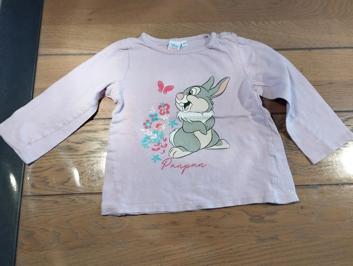 Lot n° 524 T-shirt manches longues "Panpan" Disney Baby 24 mois - photo numéro 2