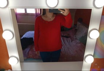 Pull rouge femme 