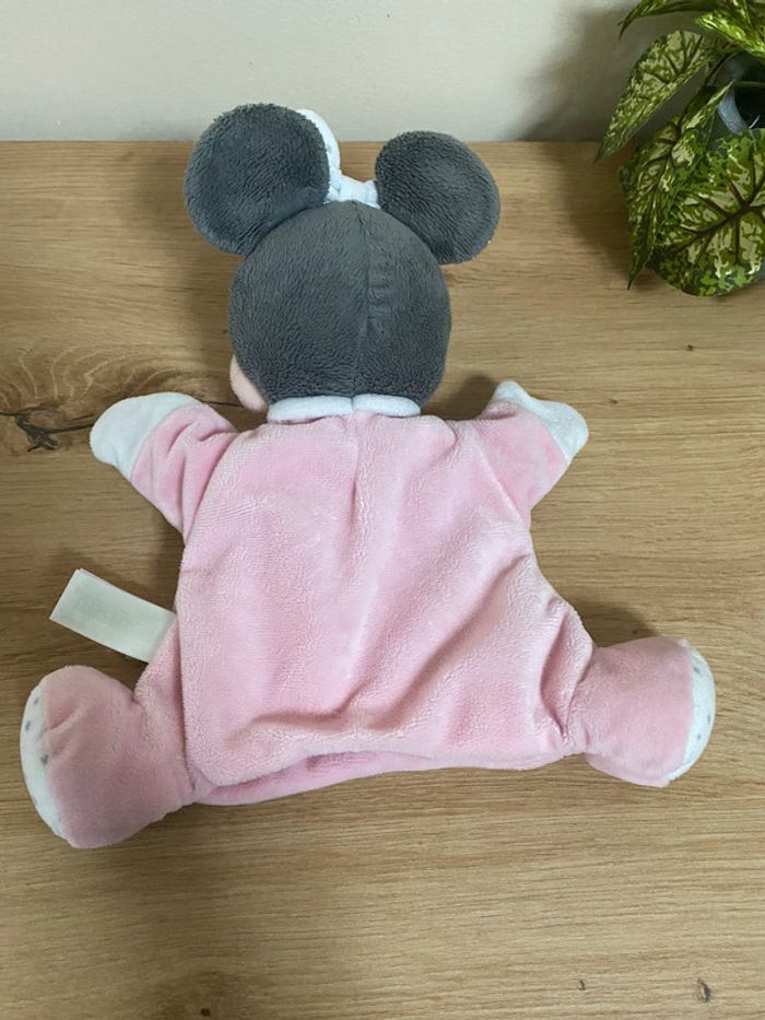 Doudou marionnette minnie rose nuage mouton Disney baby - photo numéro 3