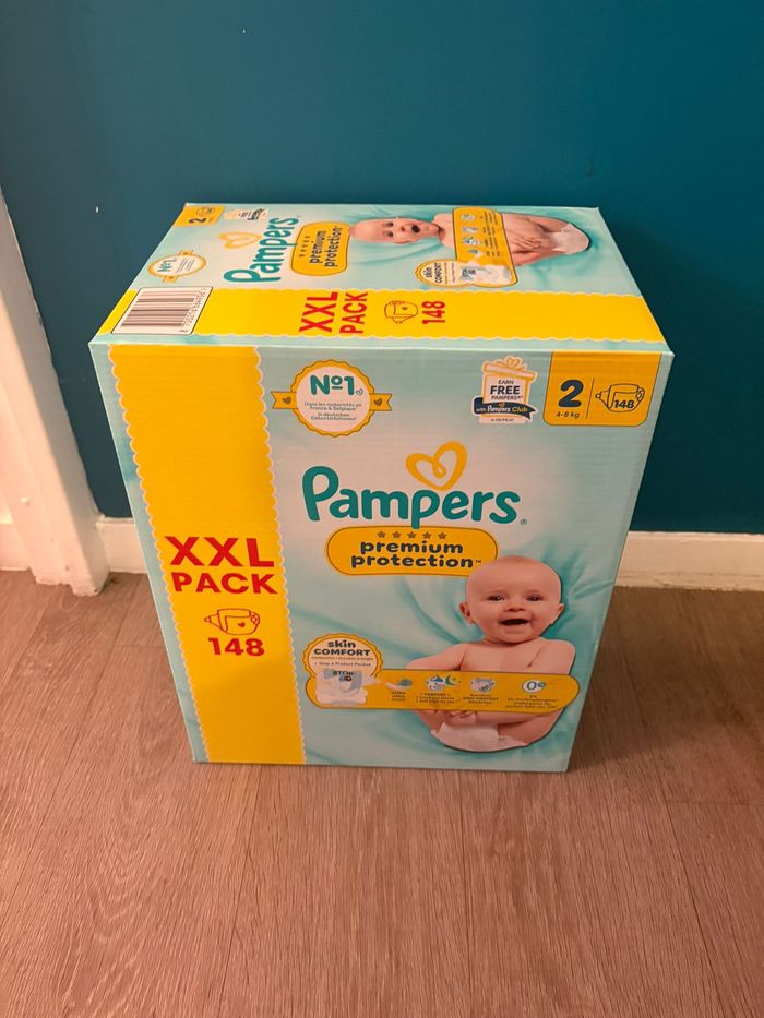 Pack XXL 148 Couches Pampers Premium protection Taille 2 (4-8 kg) - photo numéro 5