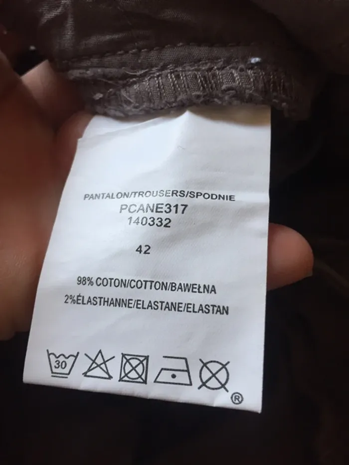 Pantalon à pinces marron Jacqueline Riu taille 42 - photo numéro 4