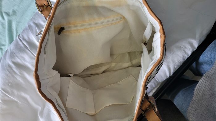 Sac à main blanc et bleu - photo numéro 3