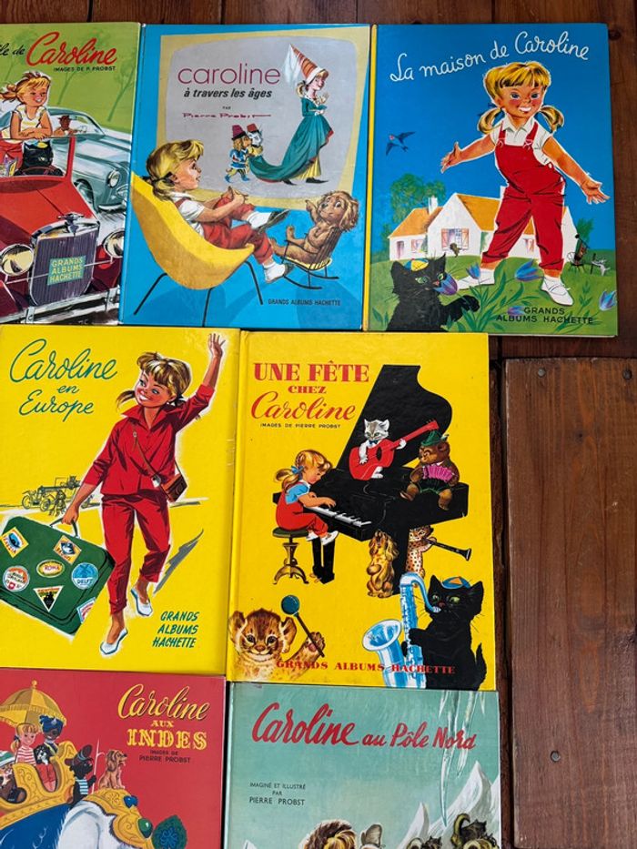 Lot de 13 livres Caroline anciens TBE - Grands albums Hachette Pierre Probst couleurs - photo numéro 4
