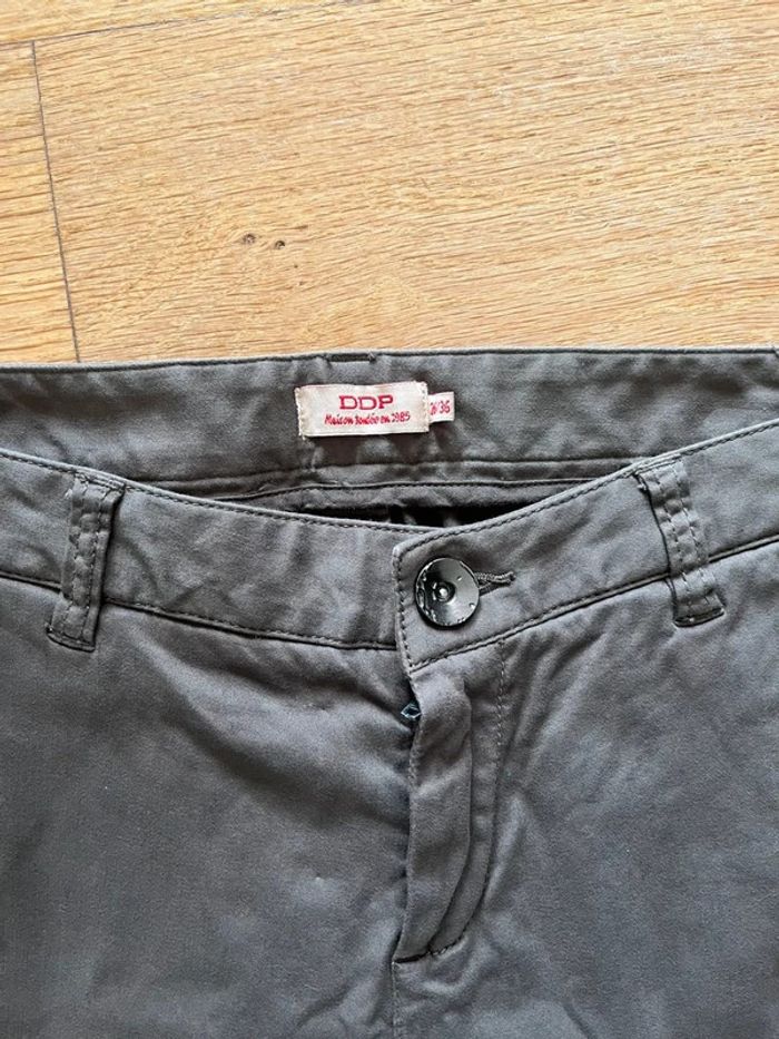 Pantalon DDP en toile kaki Chino – Taille 36 – Coupe droite - photo numéro 3