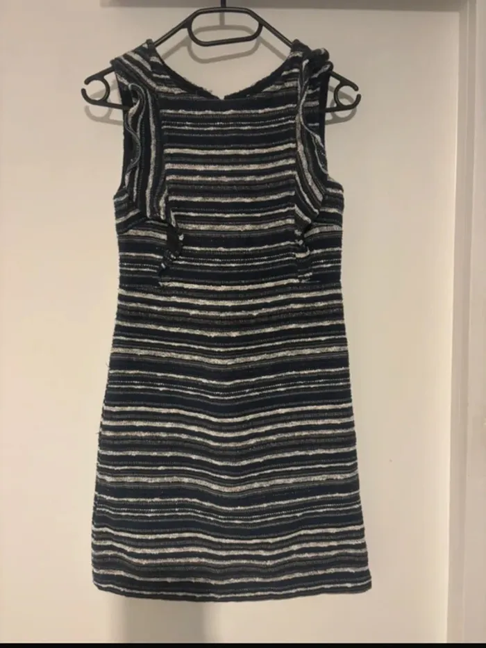 Robe rayée Springfield bleue et blanche – Taille XS / 34