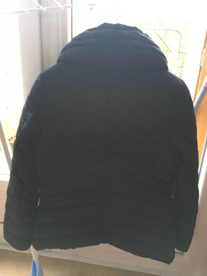 Manteau court camaïeu bleu foncé - photo numéro 2