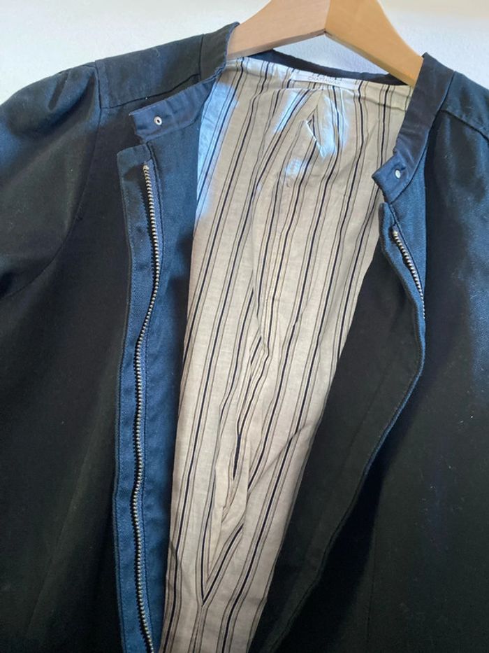 Veste noire doublée Chattawak taille 36 38 40 vintage - photo numéro 3