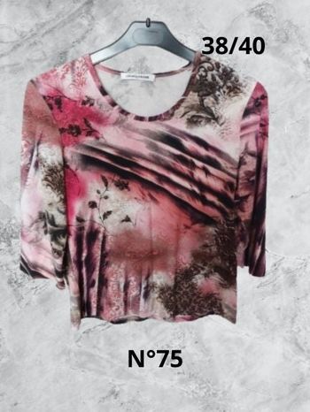 N°75 Haut multicolore T38/40. Christine Laure.