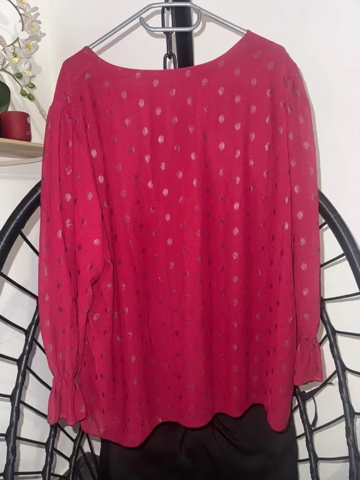 T-shirt manches longues femme bordeaux – Grande Taille 50/52 - photo numéro 3